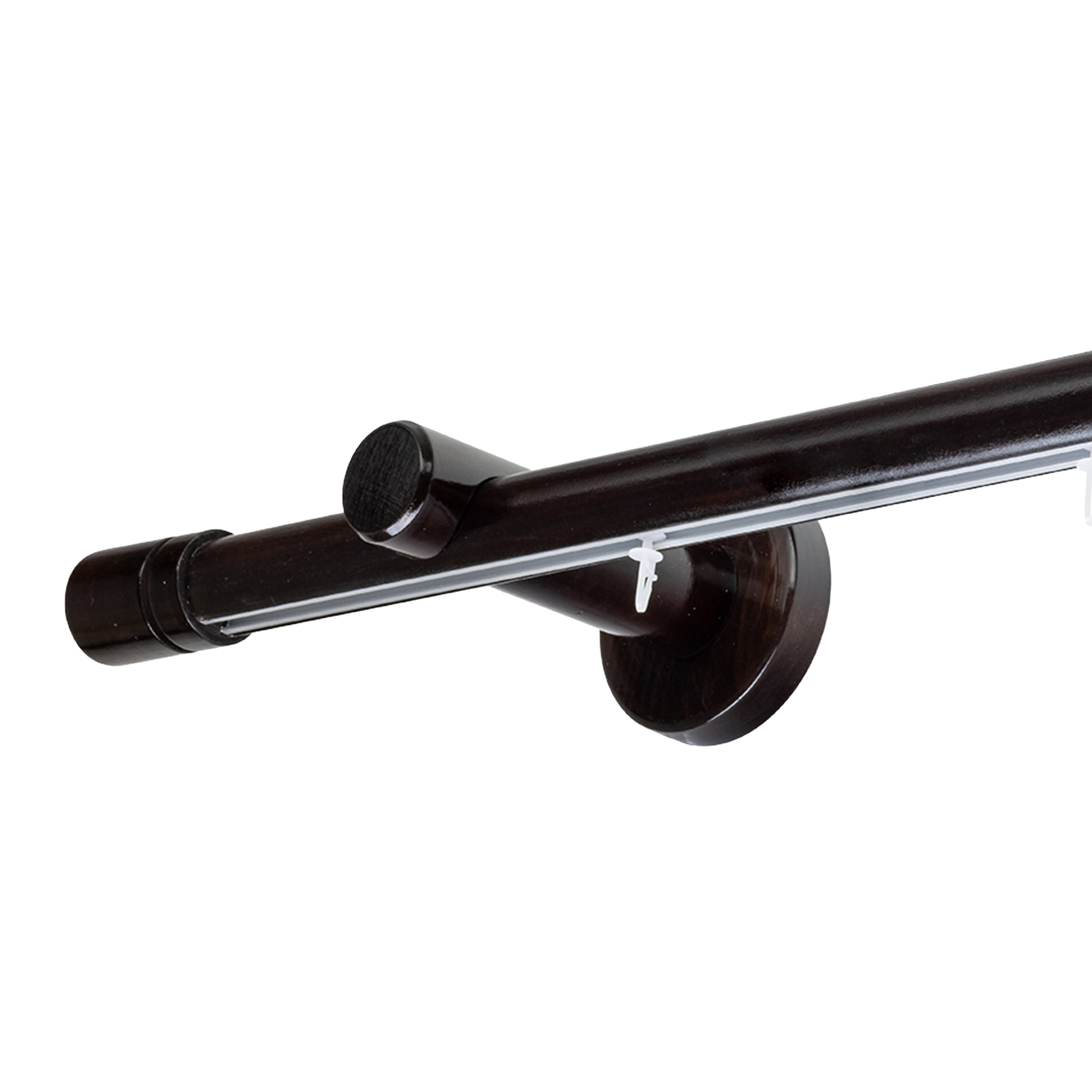 Cilindrikus egy alumíniumsínes fa rúdkarnis wenge Cilindrikus egy alumíniumsínes fa rúdkarnis Wenge