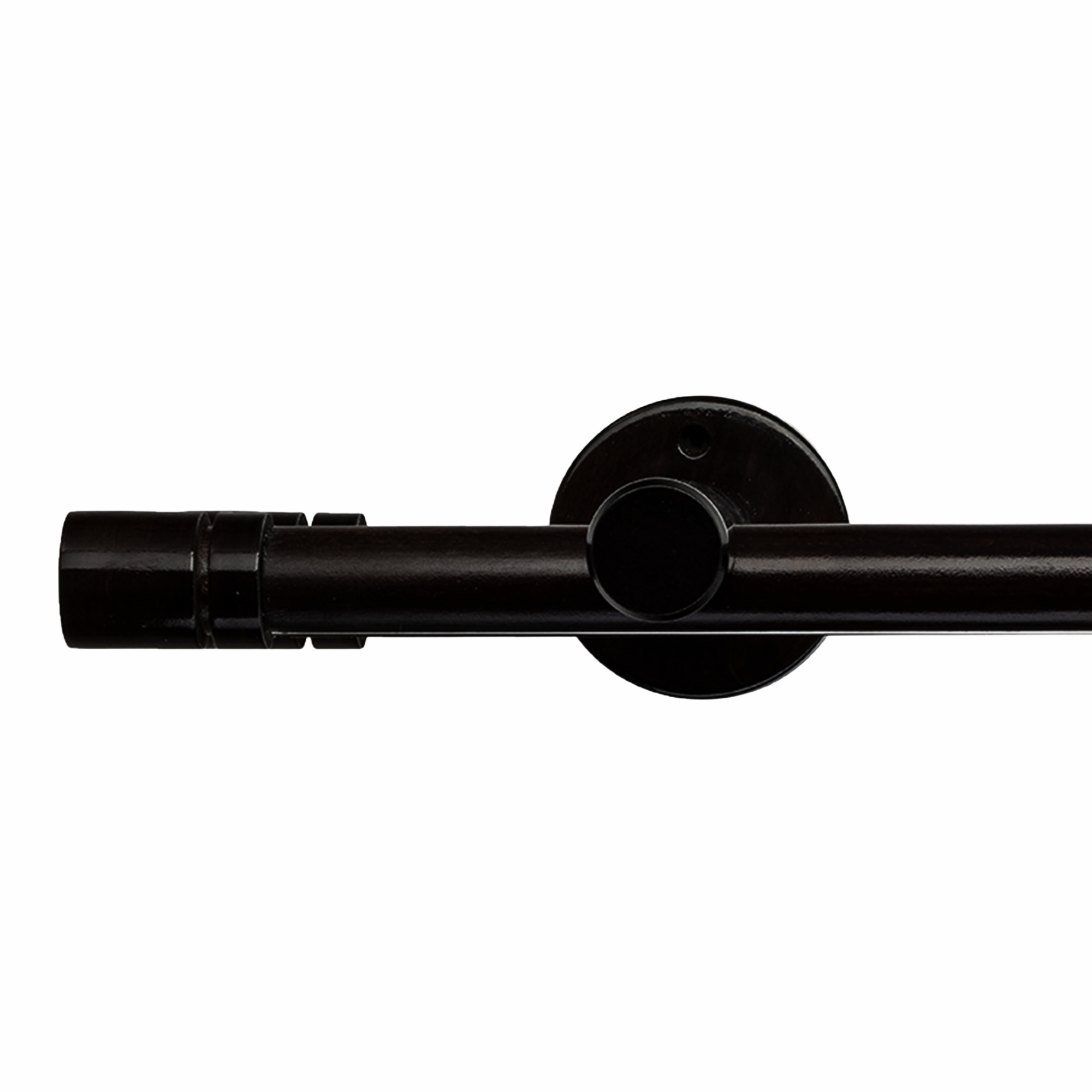 Cilindrikus két alumíniumsínes fa rúdkarnis negru Cilindrikus két alumíniumsínes fa rúdkarnis Fekete