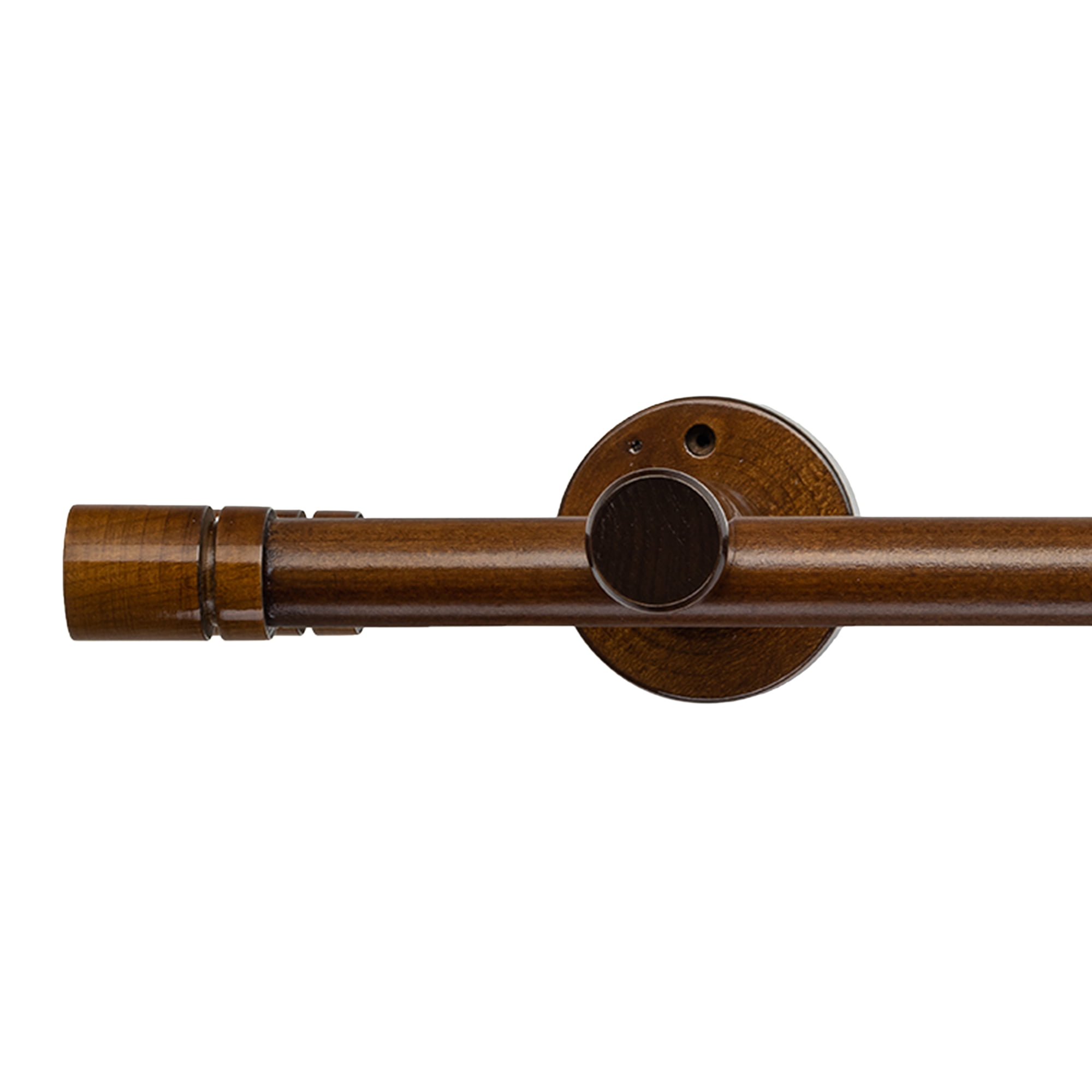 Cilindrikus két alumíniumsínes fa rúdkarnis nuc Cilindrikus két alumíniumsínes fa rúdkarnis Dió