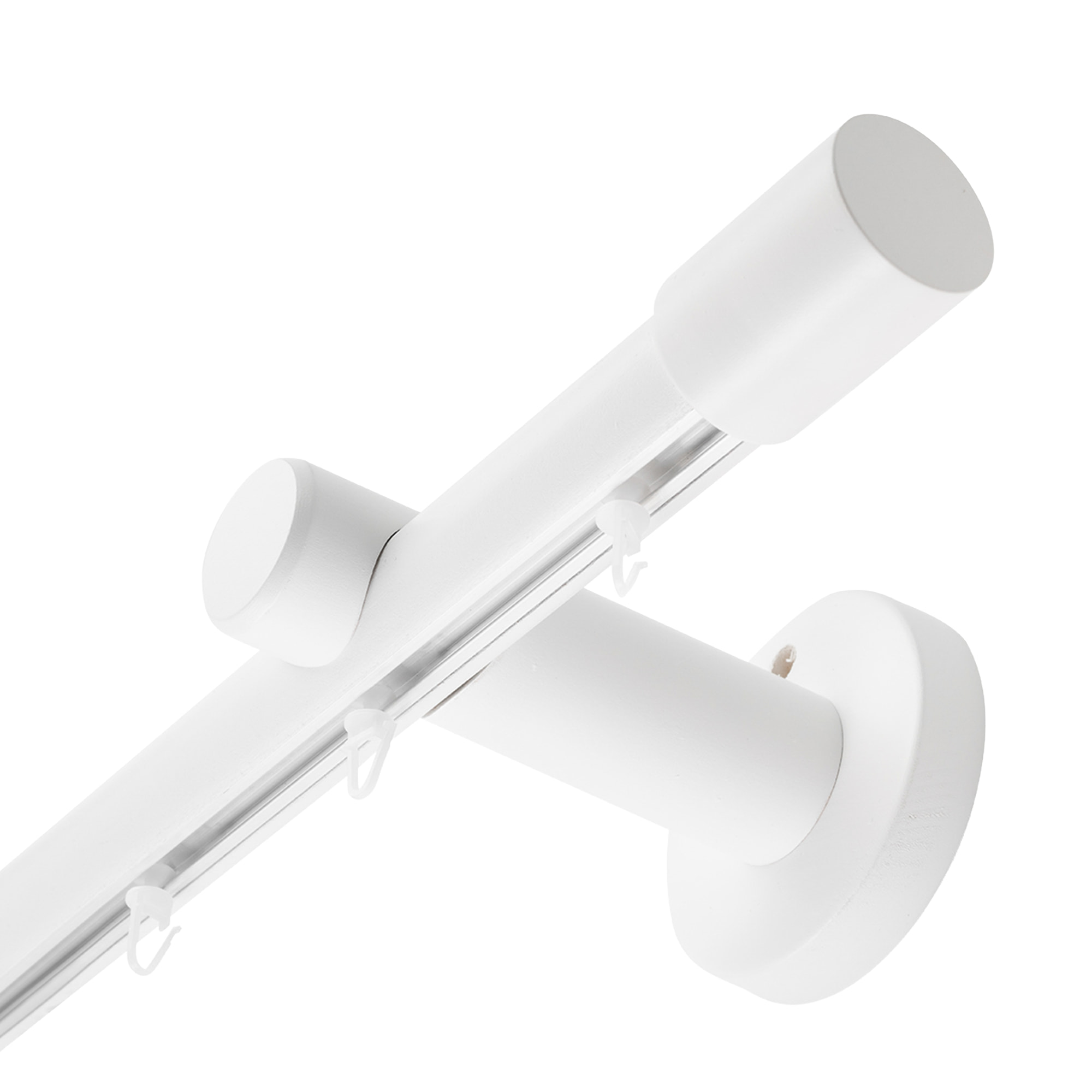 Luna egy alumíniumsínes fa rúdkarnis alb Luna egy alumíniumsínes fa rúdkarnis Fehér