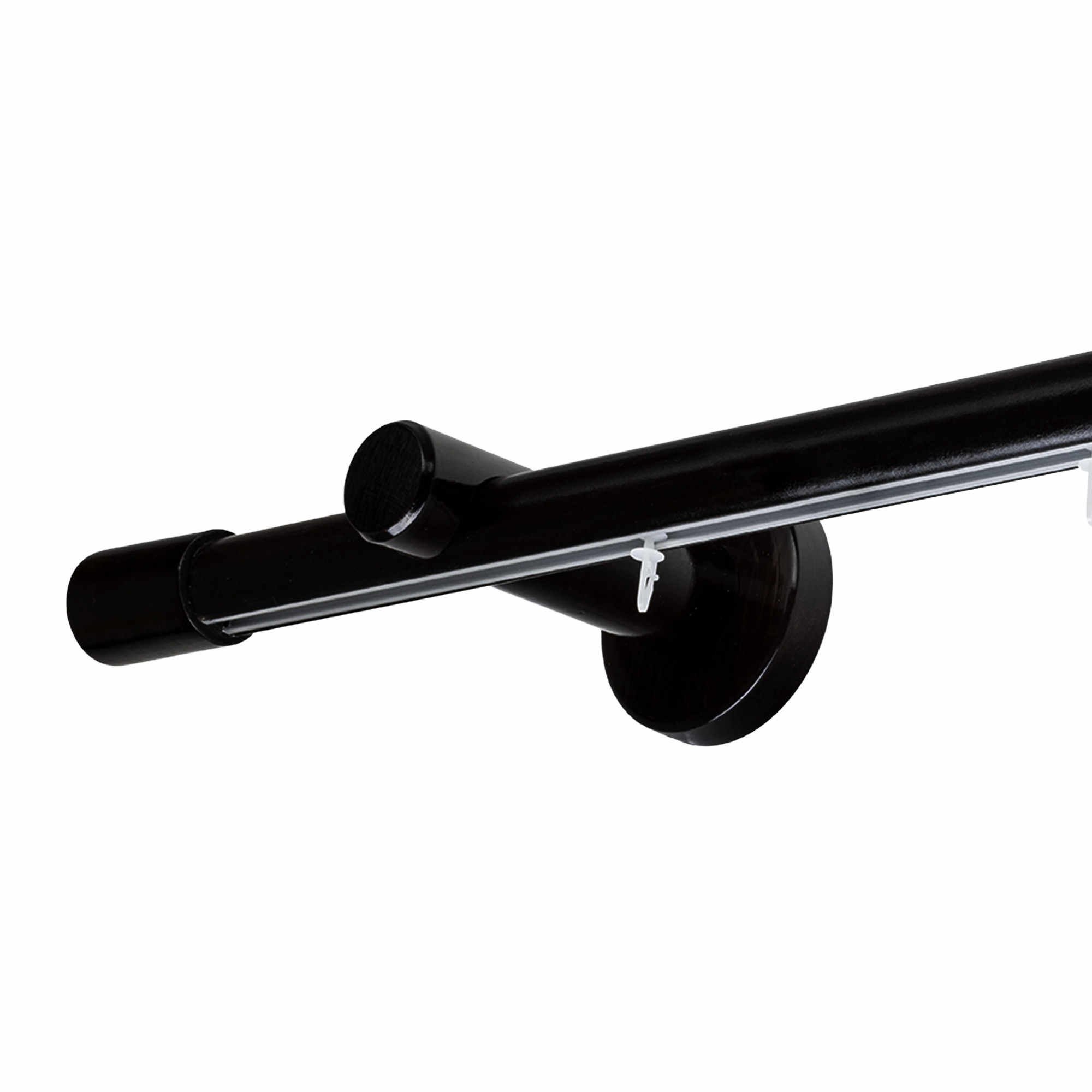 Luna egy alumíniumsínes fa rúdkarnis negru Luna egy alumíniumsínes fa rúdkarnis Fekete