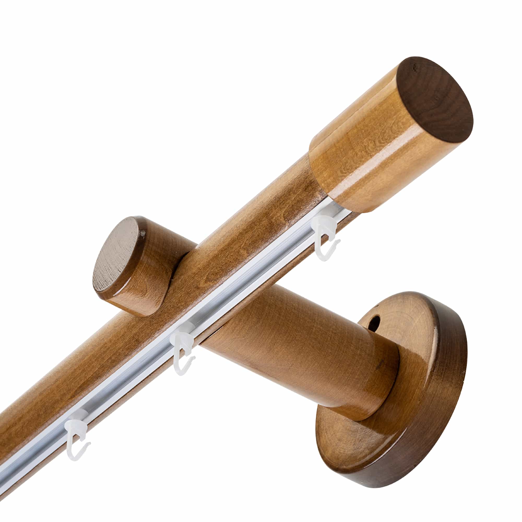 Luna egy alumíniumsínes fa rúdkarnis stejar Luna egy alumíniumsínes fa rúdkarnis Tölgy