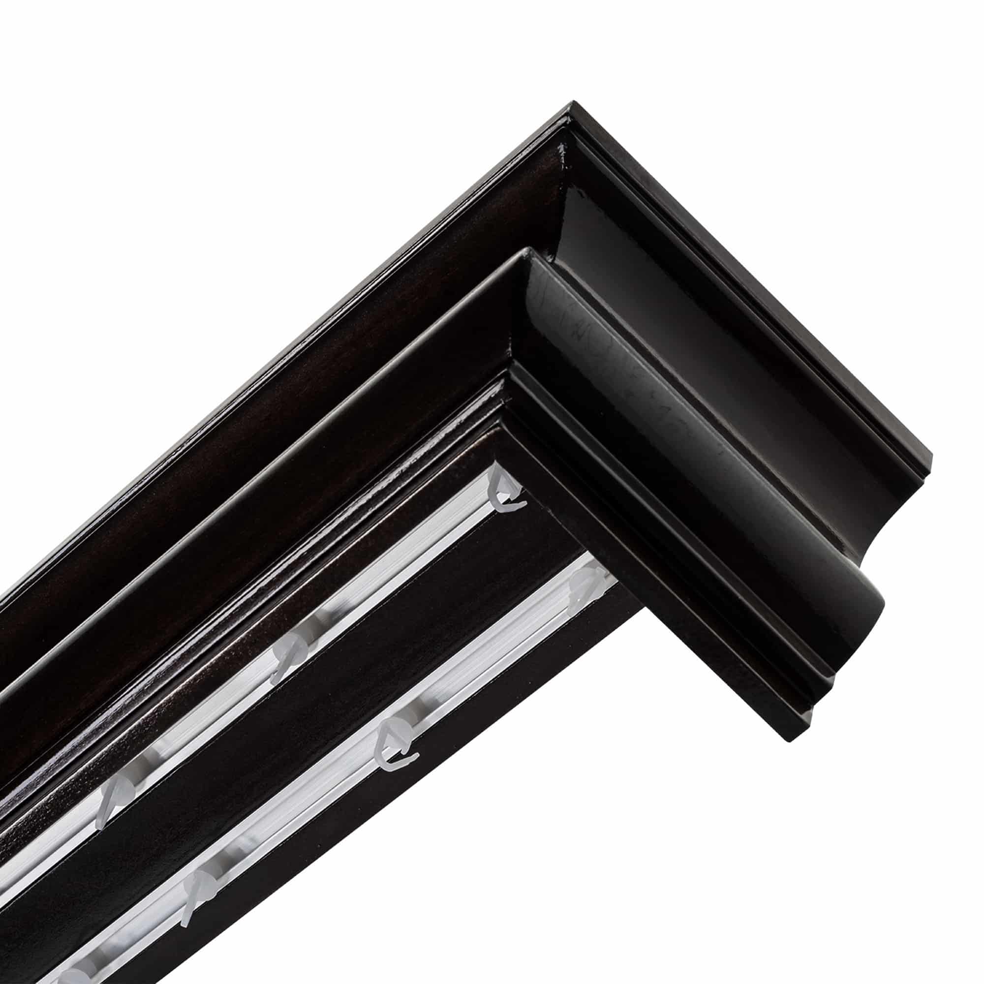 Athéna fa előlapos függönykarnis negru Athéna fa előlapos függönykarnis Fekete