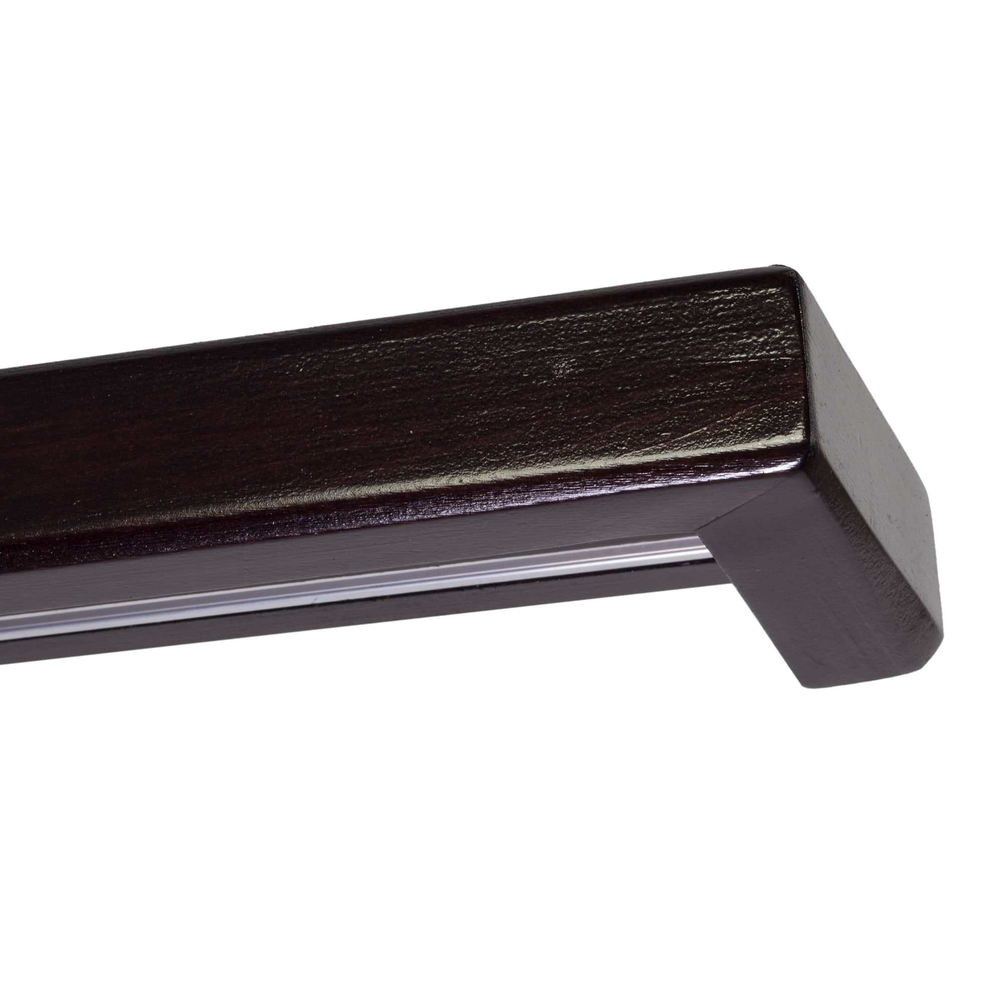 Négyzet kétsoros fa előlapos sín wenge Négyzet kétsoros fa előlapos sín Wenge