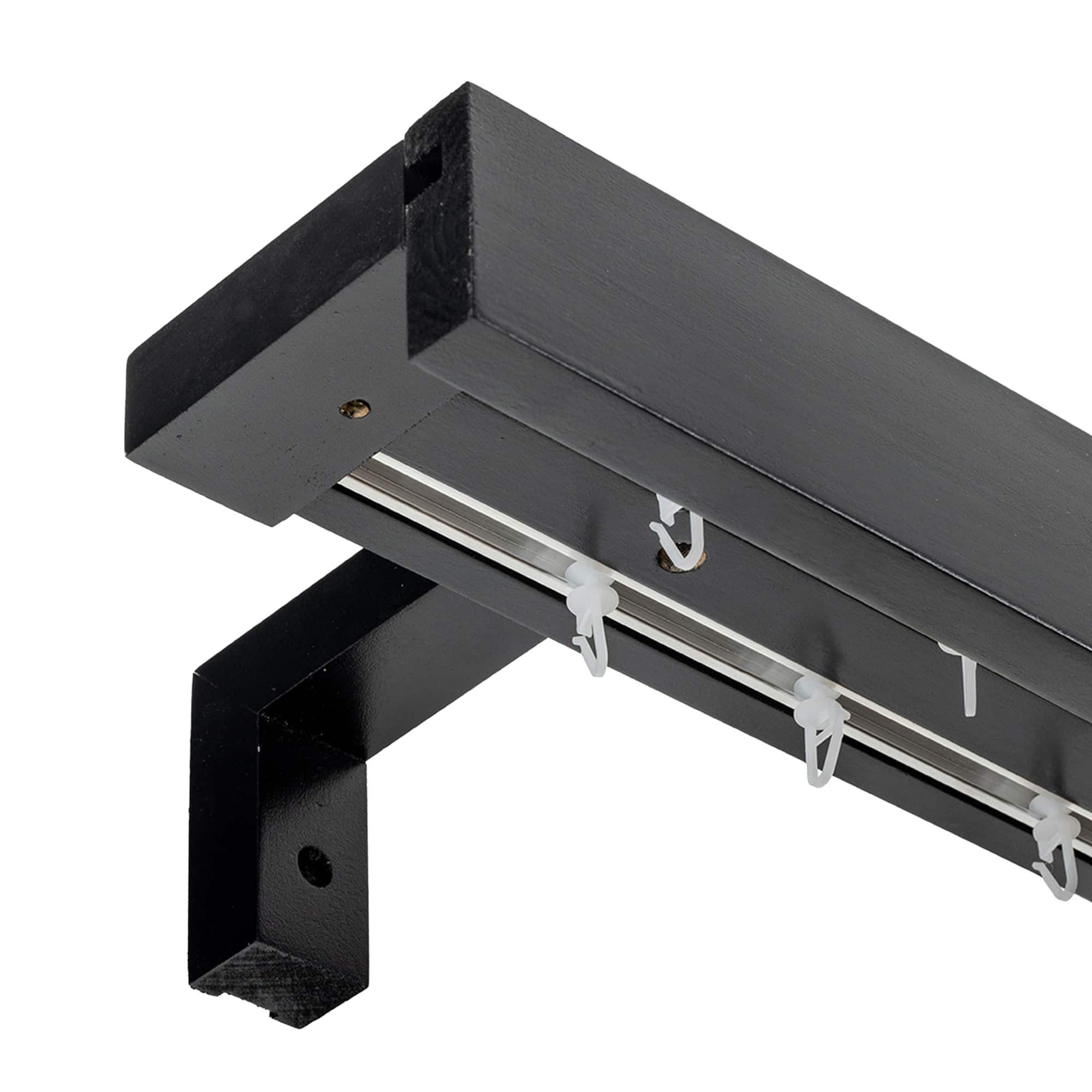 Kétsoros Travetto fa előlapos sín negru Kétsoros Travetto fa előlapos sín Fekete