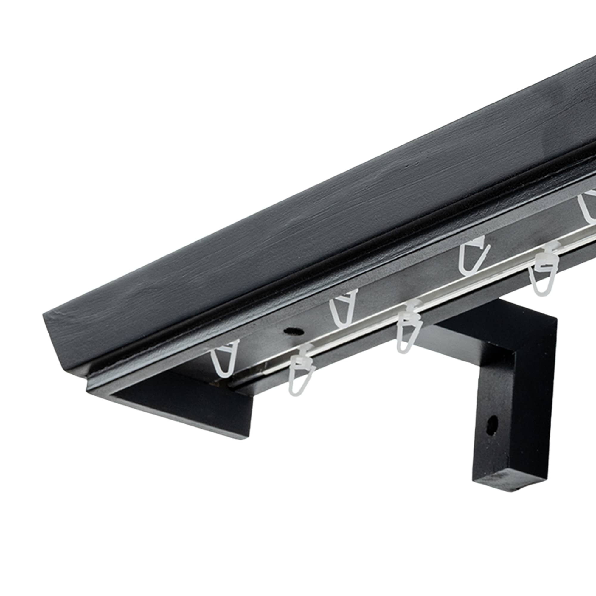 Konik kétsoros fa előlapos sín negru Konik kétsoros fa előlapos sín Fekete