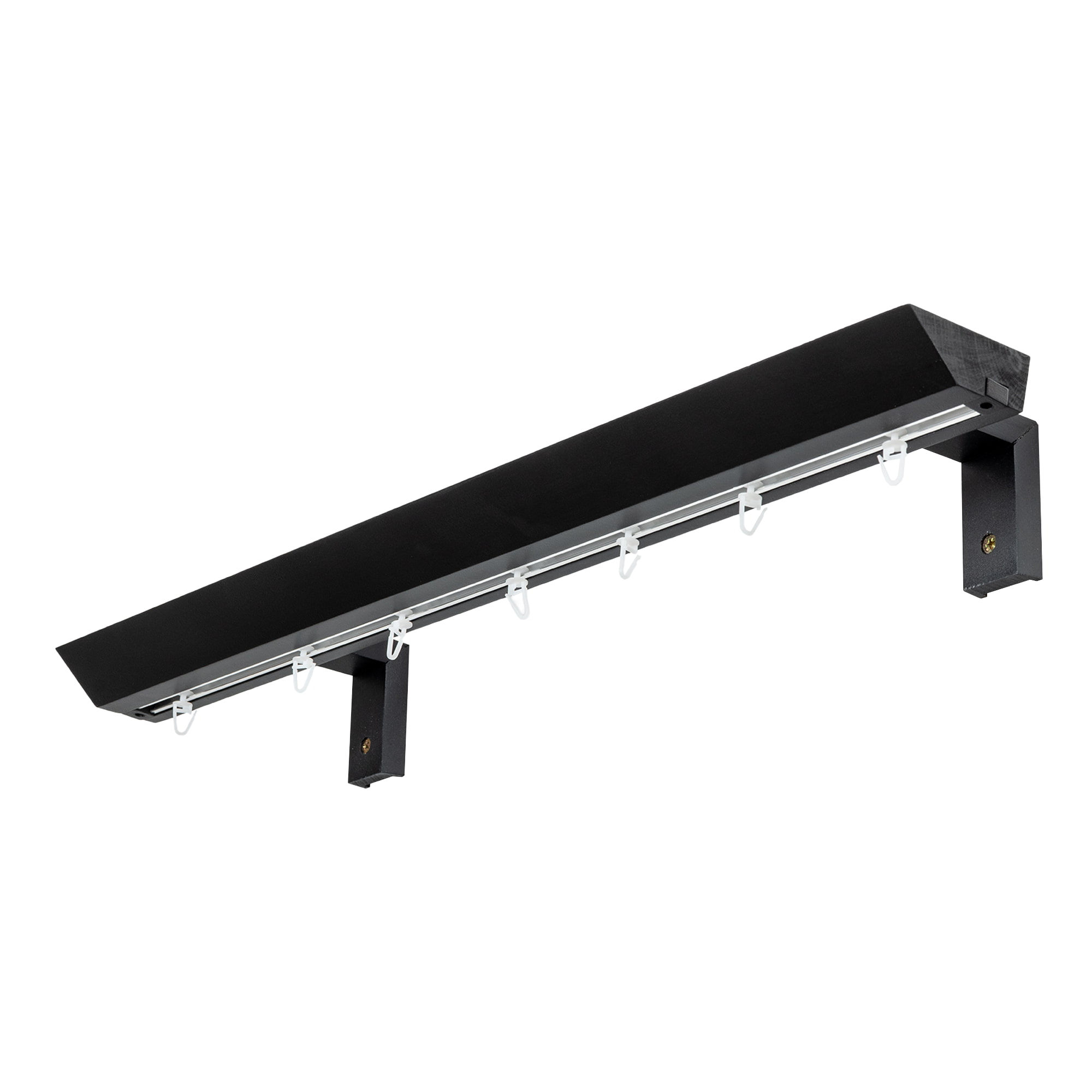 Prémium egysoros fa karnis, falra vagy mennyezetre, alumíniumsínnel Knauern negru Prémium egysoros fa karnis, falra vagy mennyezetre, alumíniumsínnel Knauern Fekete