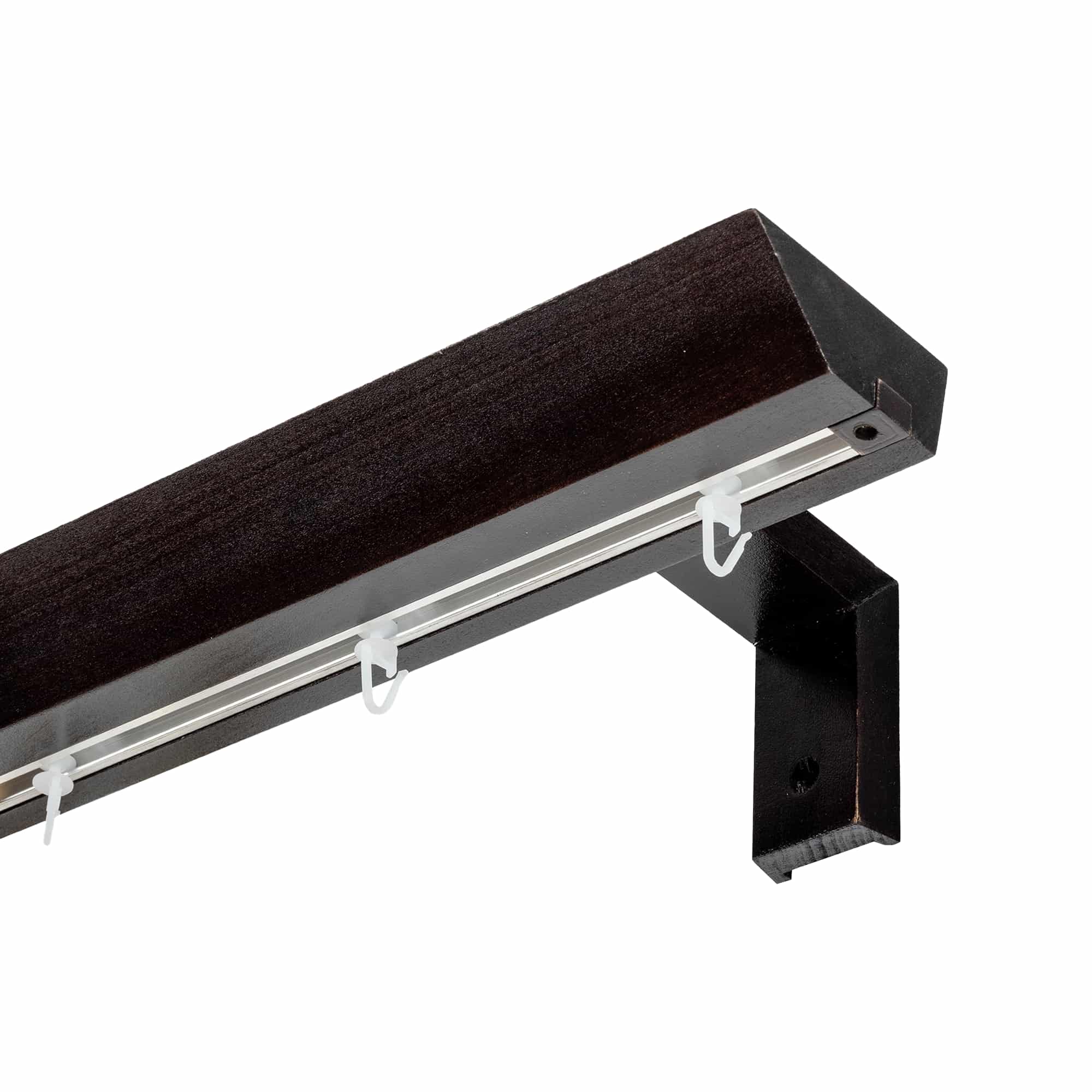 Prémium egysoros fa karnis, falra vagy mennyezetre, alumíniumsínnel Knauern negru Prémium egysoros fa karnis, falra vagy mennyezetre, alumíniumsínnel Knauern Fekete