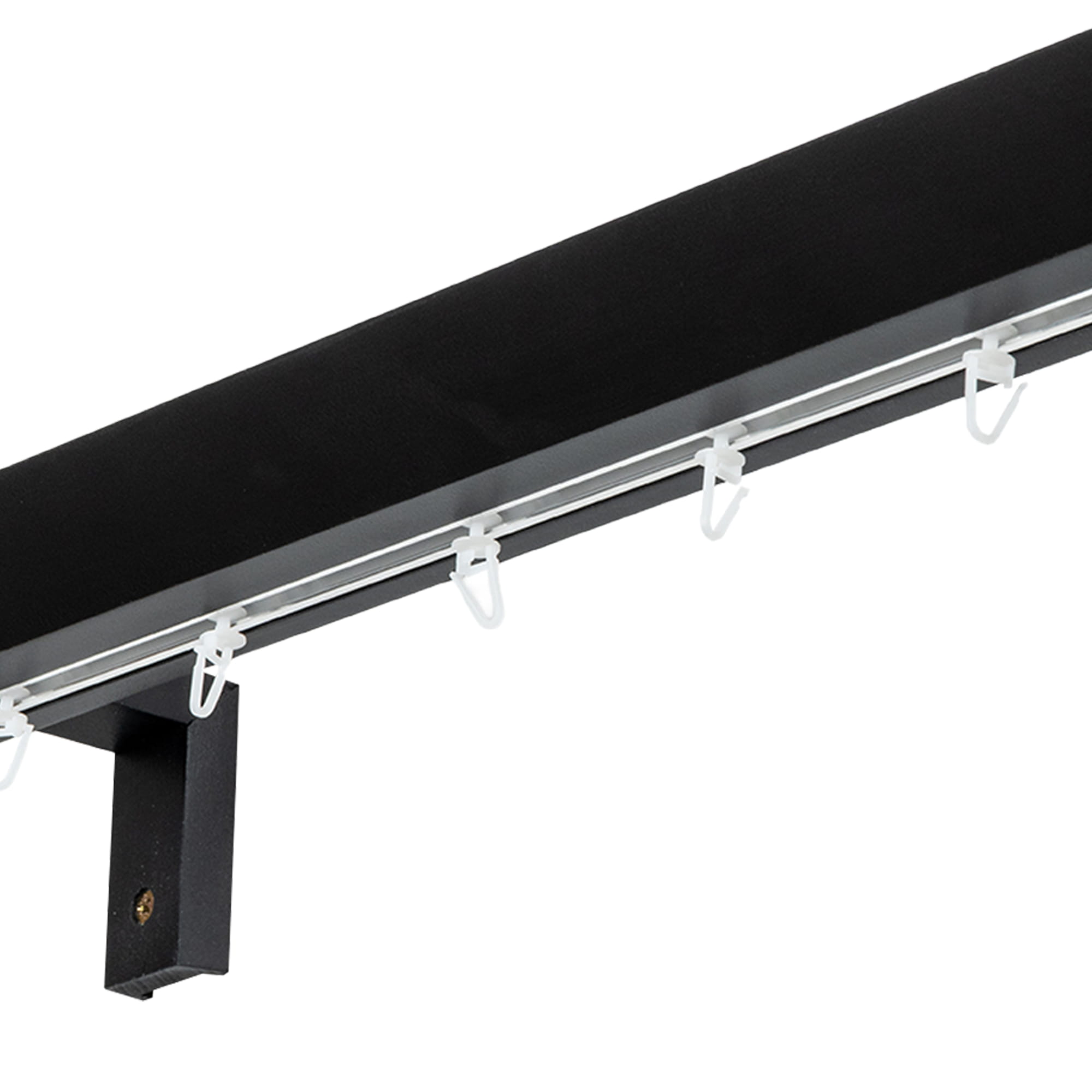 Prémium egysoros fa karnis, falra vagy mennyezetre, alumíniumsínnel Knauern negru Prémium egysoros fa karnis, falra vagy mennyezetre, alumíniumsínnel Knauern Fekete