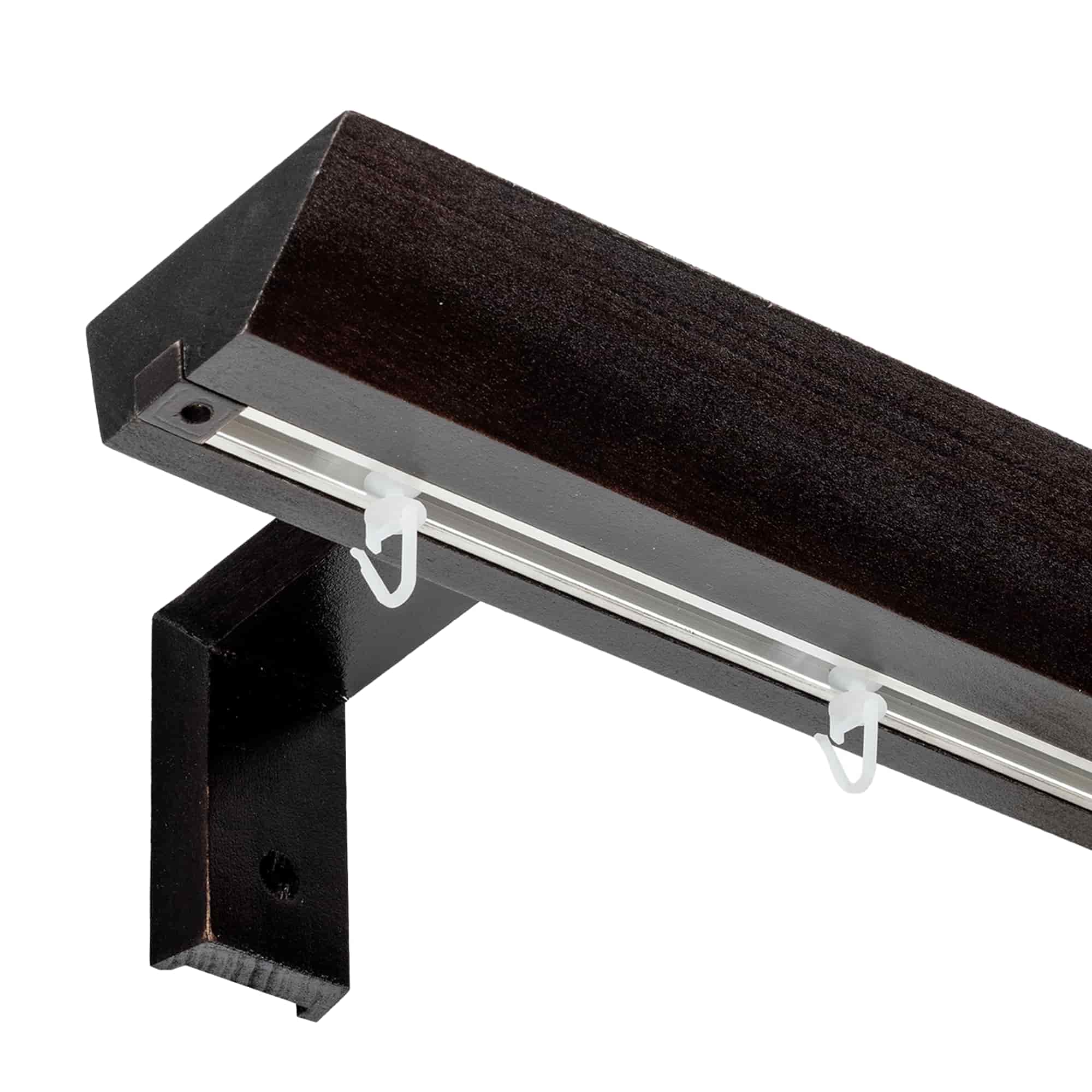 Prémium egysoros fa karnis, falra vagy mennyezetre, alumíniumsínnel Knauern negru Prémium egysoros fa karnis, falra vagy mennyezetre, alumíniumsínnel Knauern Fekete