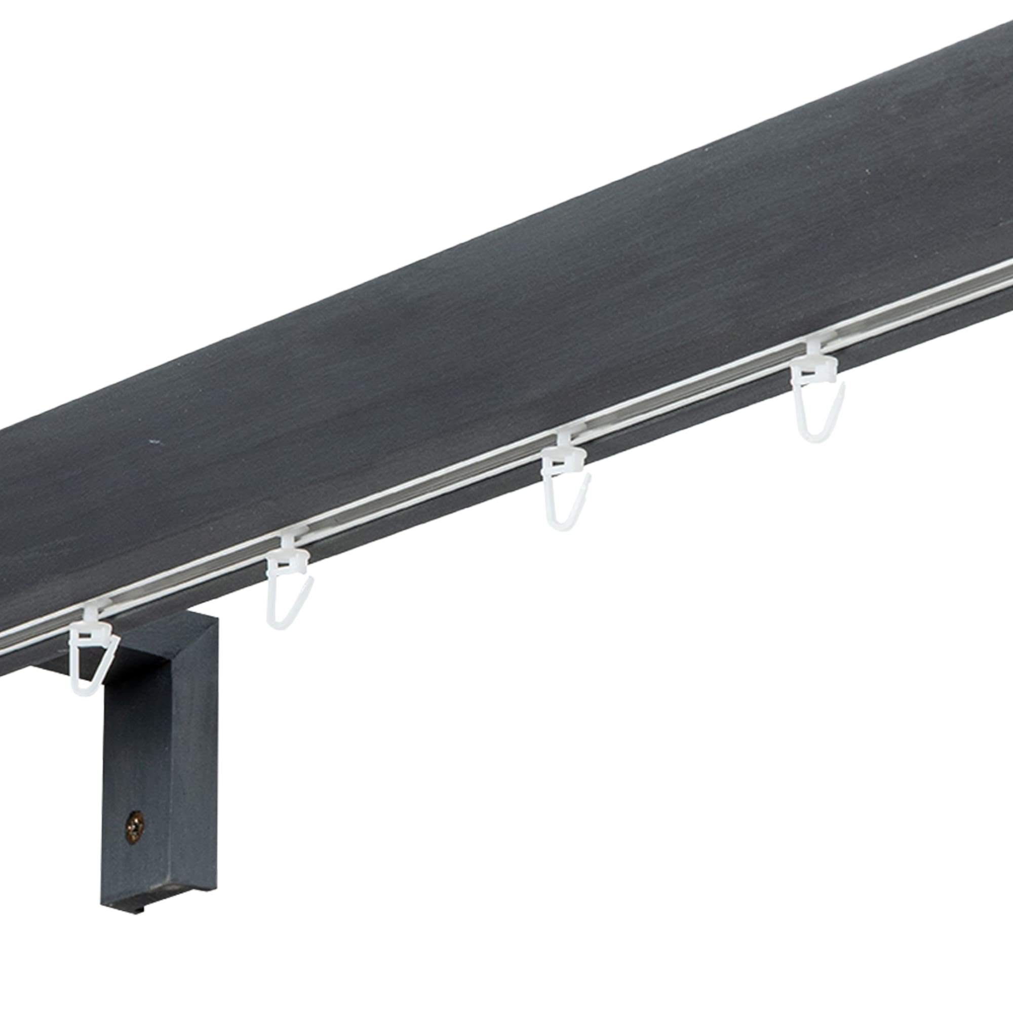 Prémium egysoros fa karnis, falra vagy mennyezetre, alumíniumsínnel Knauern gri_antracit Prémium egysoros fa karnis, falra vagy mennyezetre, alumíniumsínnel Knauern Gri_antracit