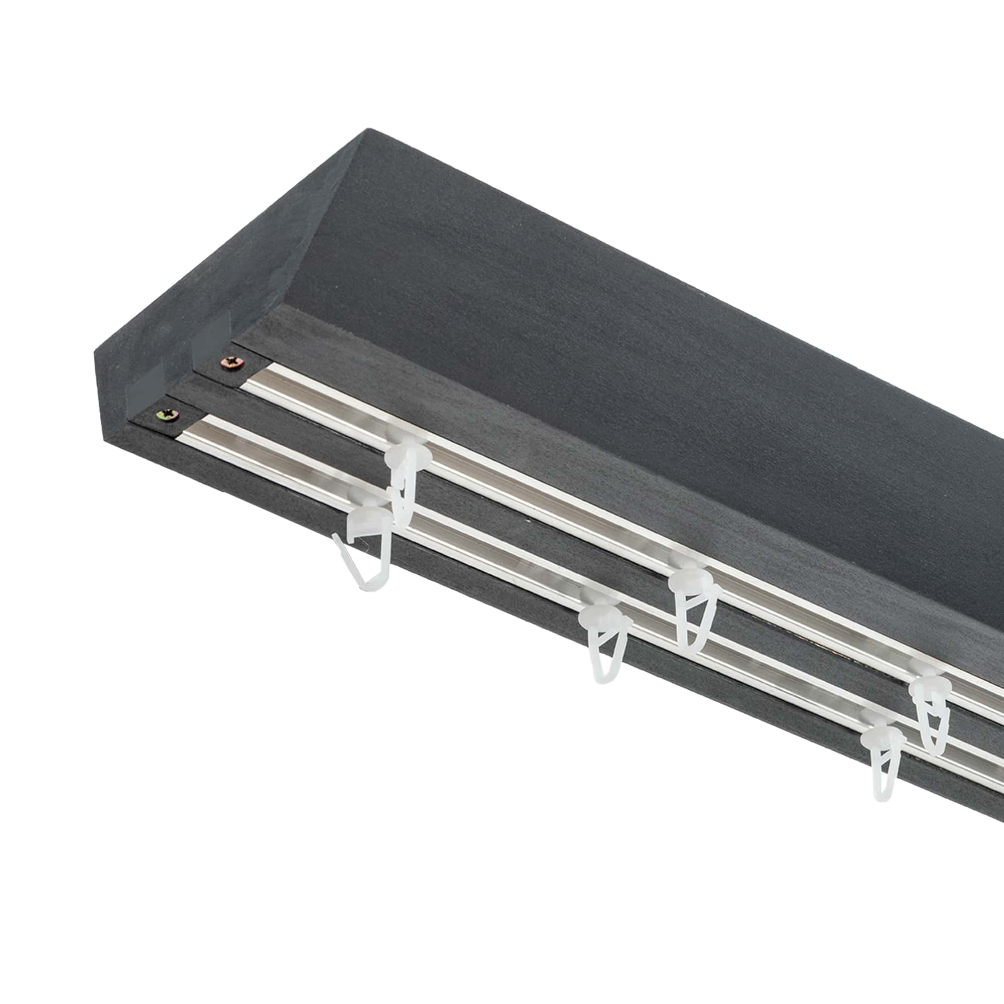 Prémium kétsoros fa karnis, falra vagy mennyezetre, alumíniumsínnel Knauern gri_antracit Prémium kétsoros fa karnis, falra vagy mennyezetre, alumíniumsínnel Knauern Gri_antracit