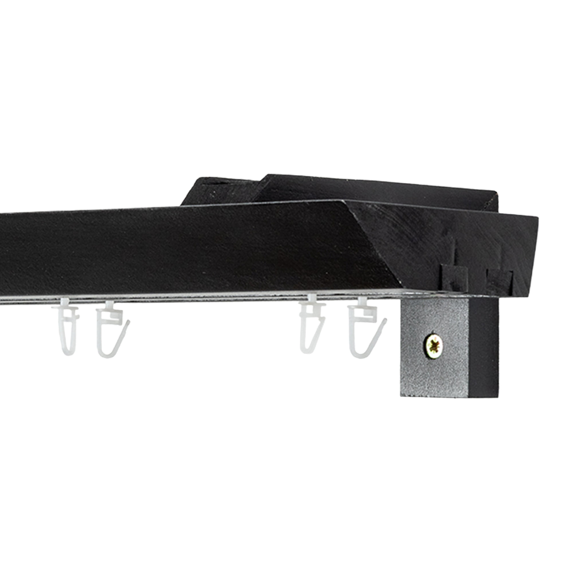 Prémium kétsoros fa karnis, falra vagy mennyezetre, alumíniumsínnel Knauern negru Prémium kétsoros fa karnis, falra vagy mennyezetre, alumíniumsínnel Knauern Fekete