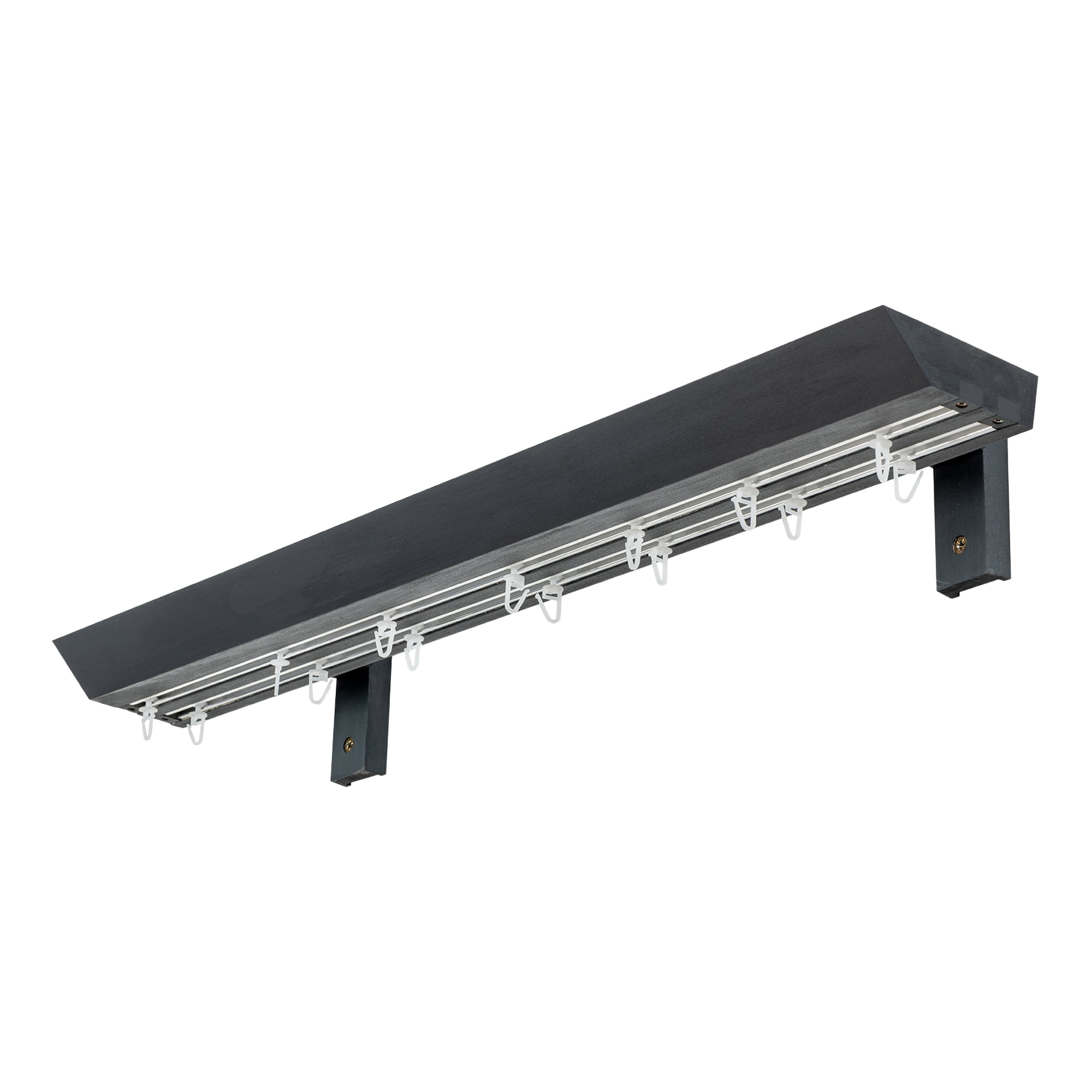 Prémium kétsoros fa karnis, falra vagy mennyezetre, alumíniumsínnel Knauern gri_antracit Prémium kétsoros fa karnis, falra vagy mennyezetre, alumíniumsínnel Knauern Gri_antracit