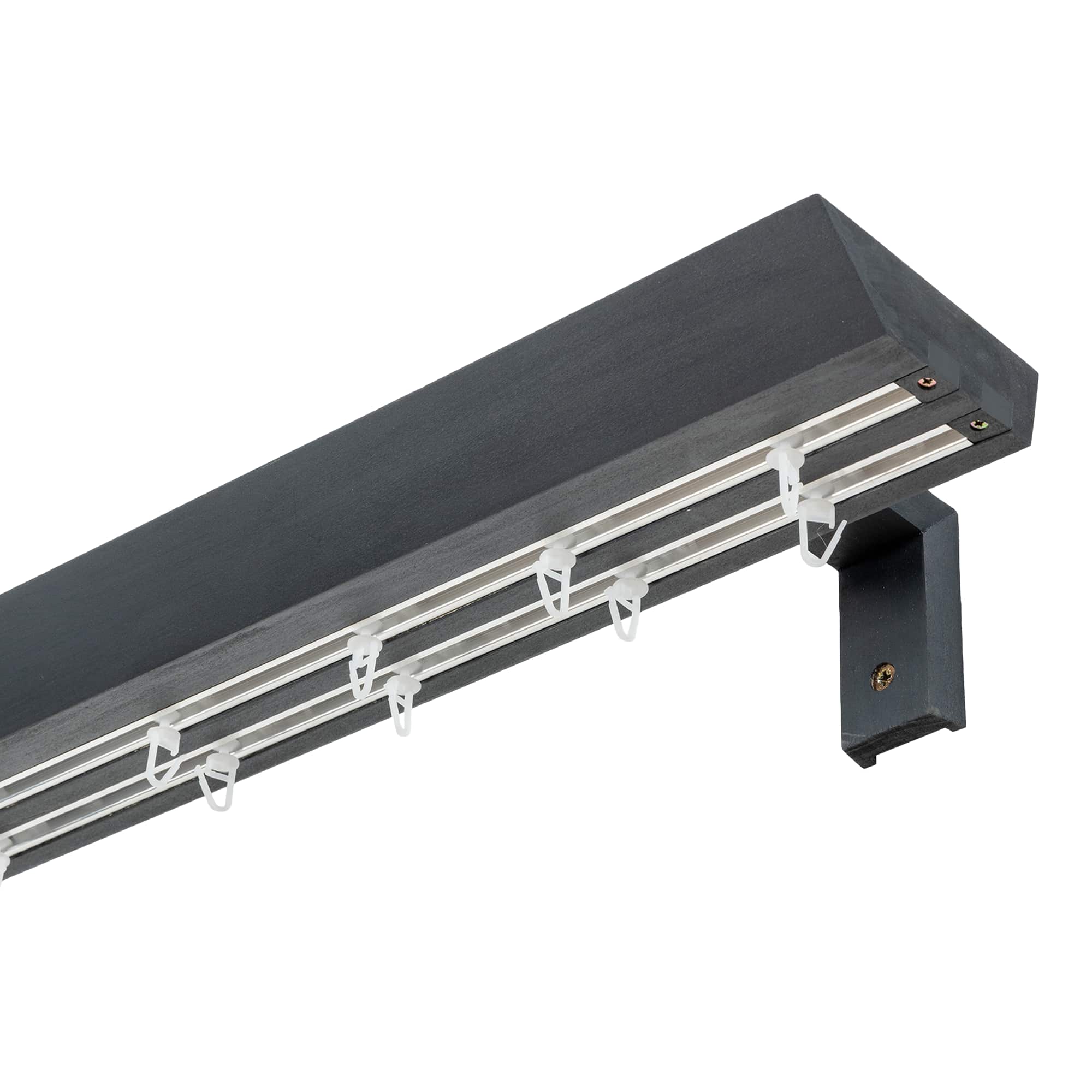 Prémium kétsoros fa karnis, falra vagy mennyezetre, alumíniumsínnel Knauern gri_antracit Prémium kétsoros fa karnis, falra vagy mennyezetre, alumíniumsínnel Knauern Gri_antracit