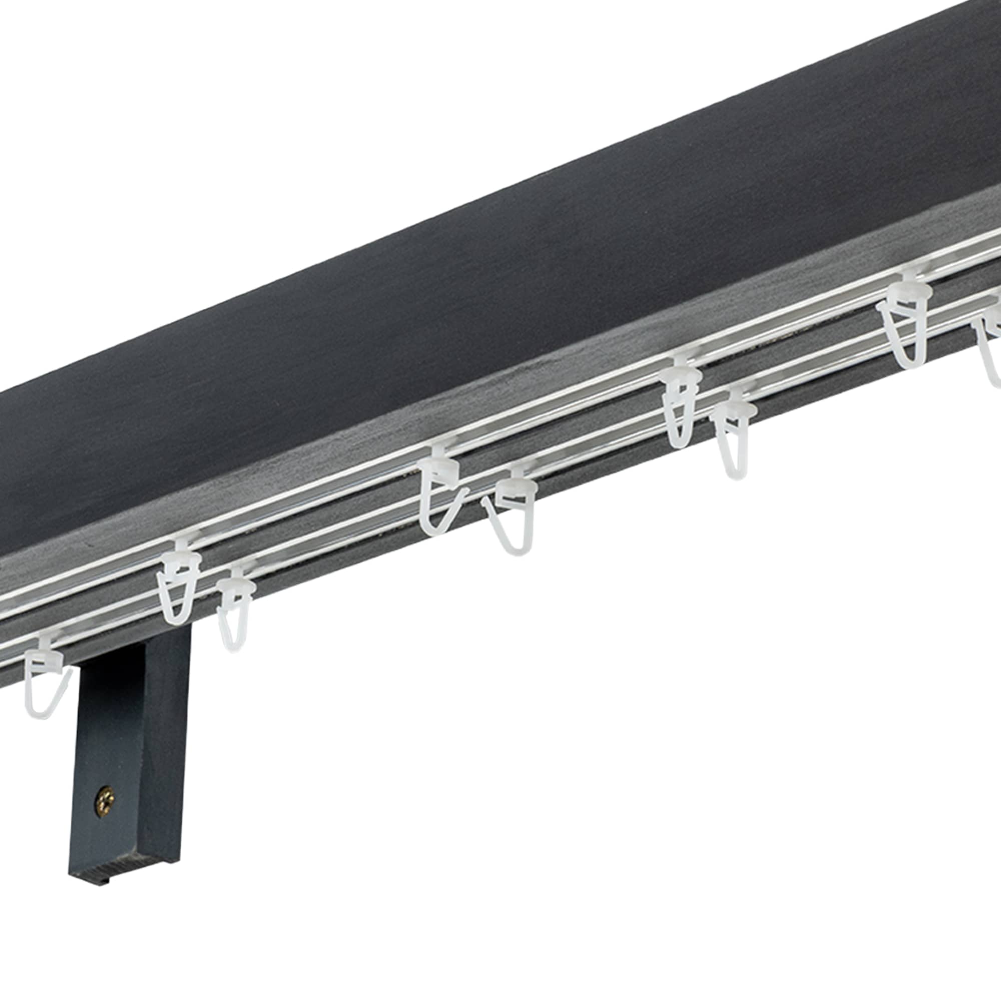 Prémium kétsoros fa karnis, falra vagy mennyezetre, alumíniumsínnel Knauern gri_antracit Prémium kétsoros fa karnis, falra vagy mennyezetre, alumíniumsínnel Knauern Gri_antracit