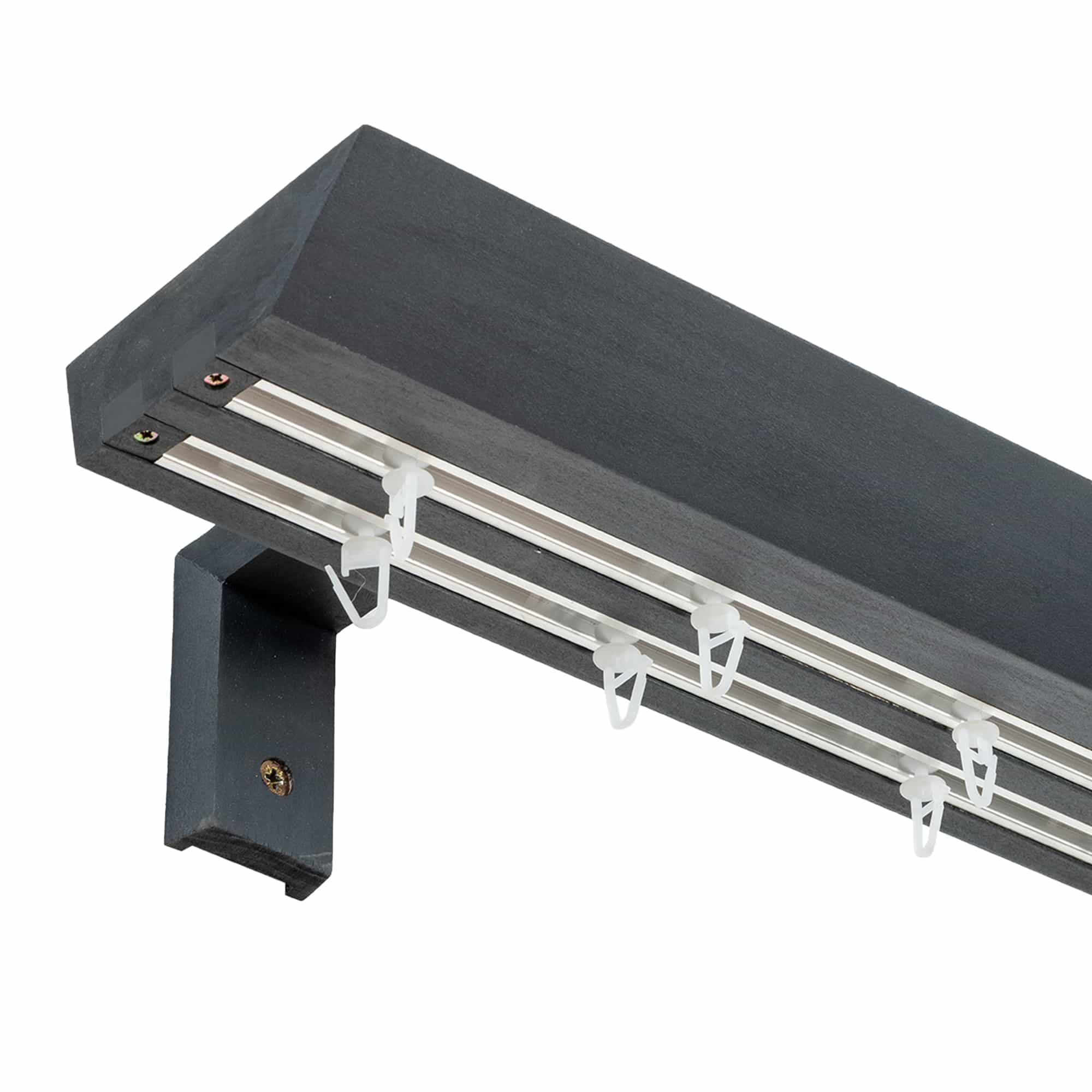 Prémium kétsoros fa karnis, falra vagy mennyezetre, alumíniumsínnel Knauern gri_antracit Prémium kétsoros fa karnis, falra vagy mennyezetre, alumíniumsínnel Knauern Gri_antracit