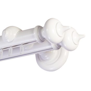 Stella két alumíniumsínes fa rúdkarnis