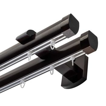 Domino két alumíniumsínes profilkarnis - Alumínium sínnel ellátott függönykarnisok oldalfalra