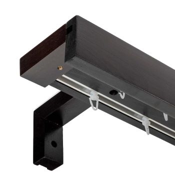 Kétsoros Travetto fa előlapos sín - Függönykarnisok mennyezeti vagy oldalfali sínekkel