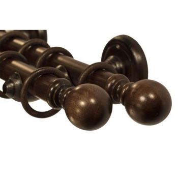 Globo kétrudas fa karnis - 35 mm-es fa függöny- és drapéria rúdkarnisok