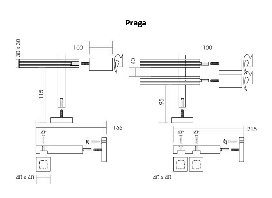Prága egy alumíniumsínes profilkarnis