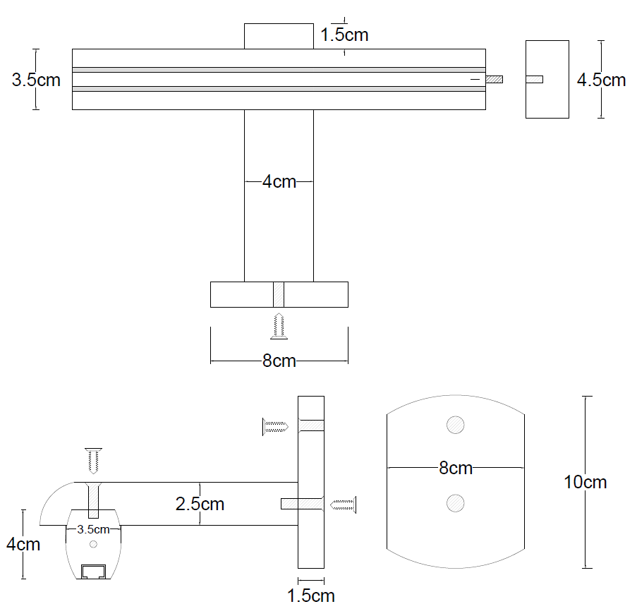 Domino egy alumíniumsínes profilkarnis