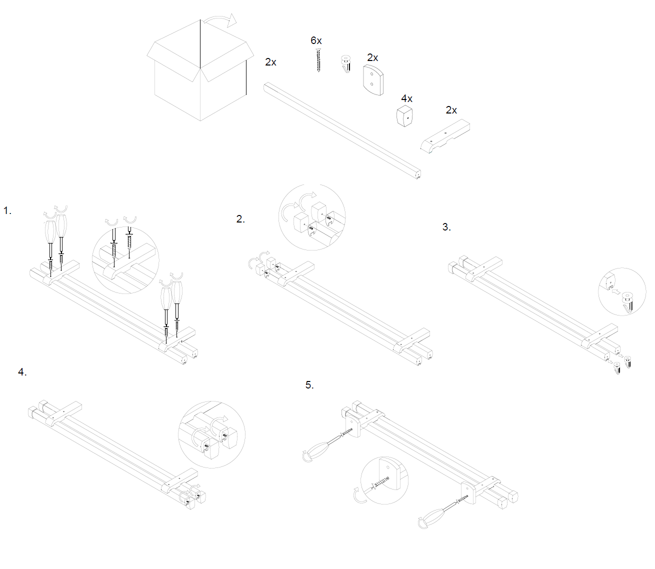 Domino két alumíniumsínes profilkarnis