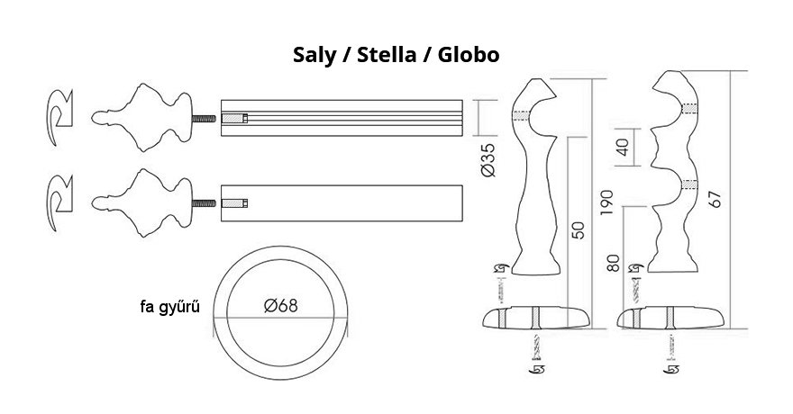 Stella kétrudas fa karnis