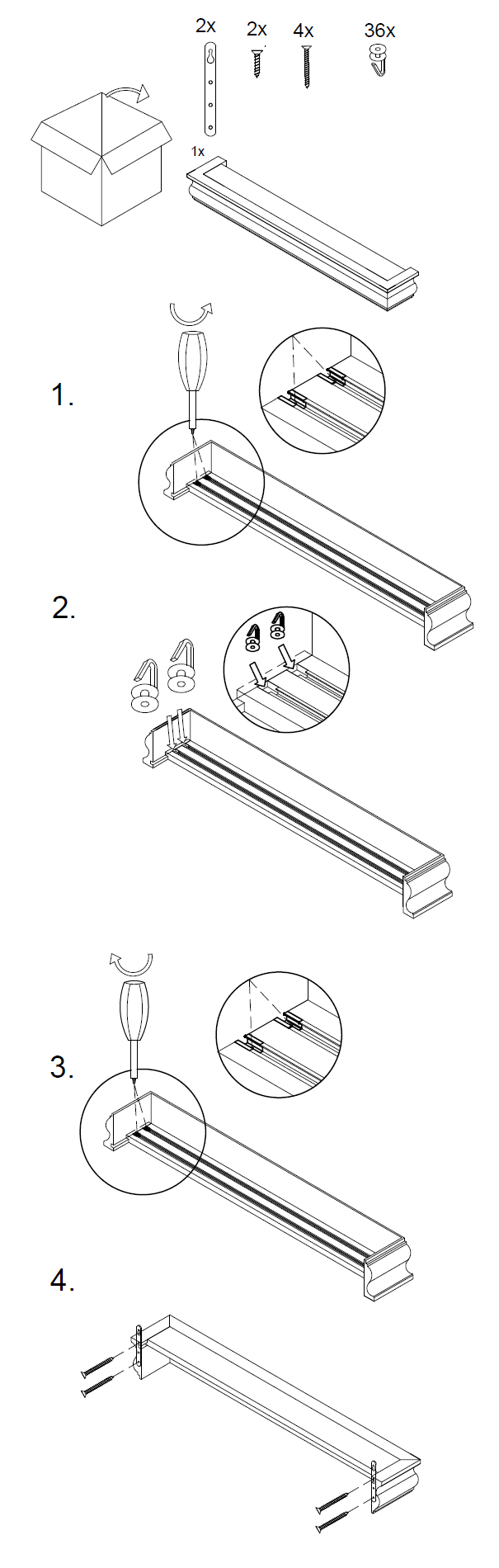 Filip fa előlapos függönykarnis