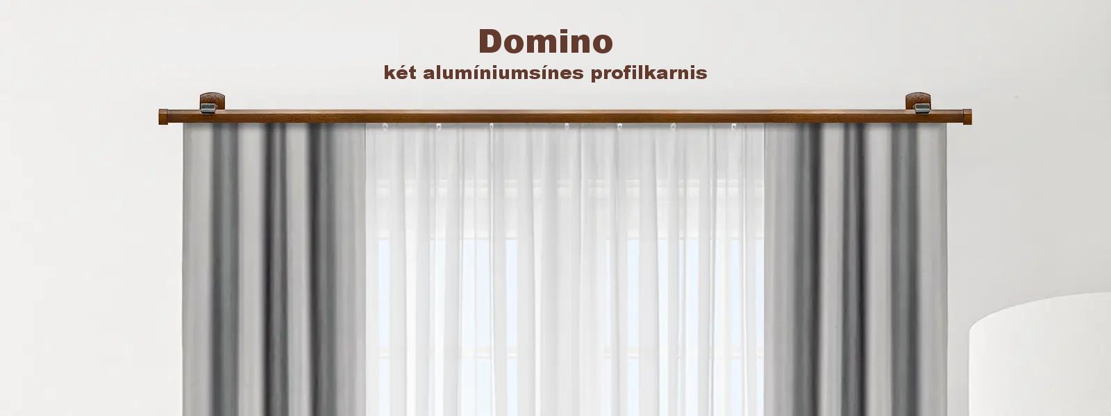 Domino két alumíniumsínes profilkarnis