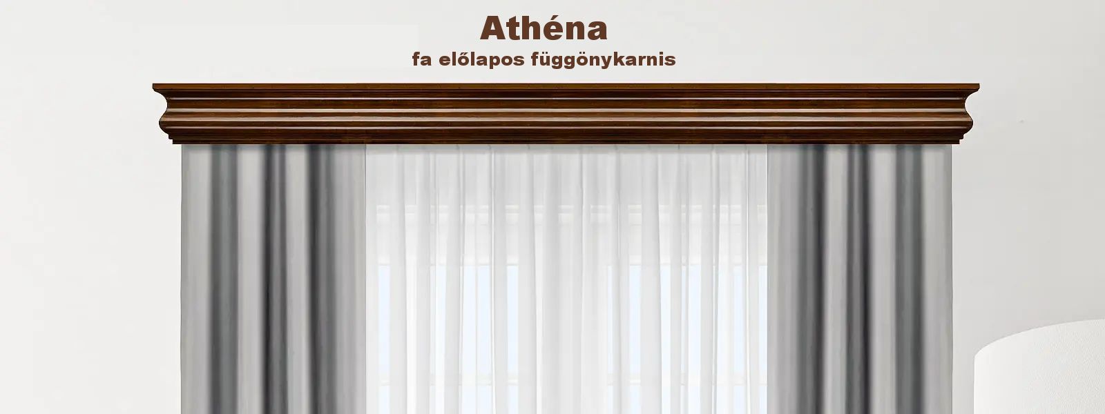 Athéna fa előlapos függönykarnis